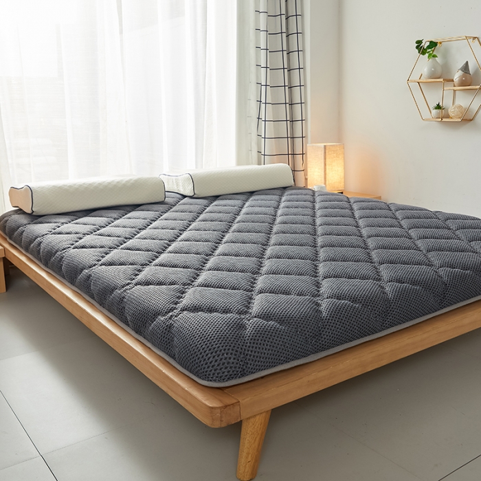 91家纺网 家纺一手货源 找家纺 优莱床垫 2024新款乳胶记忆棉床垫 灰单边