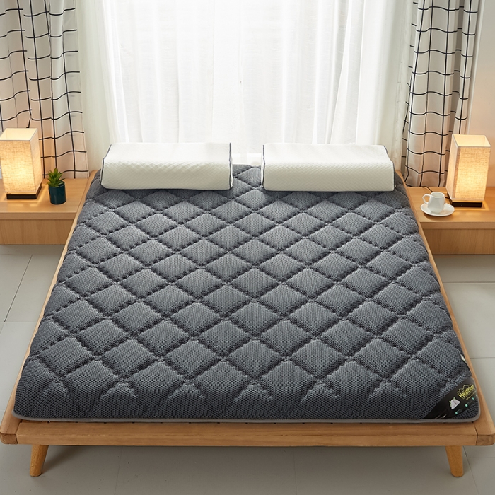 91家纺网 家纺一手货源 找家纺 优莱床垫 2024新款乳胶记忆棉床垫 灰单边