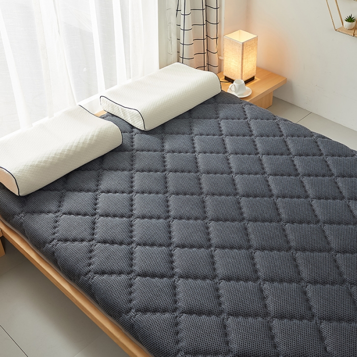 91家纺网 家纺一手货源 找家纺 优莱床垫 2024新款乳胶记忆棉床垫 灰单边