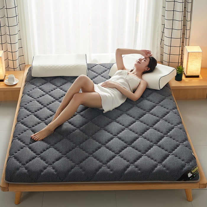 91家纺网 家纺一手货源 找家纺 优莱床垫 2024新款乳胶记忆棉床垫 灰单边