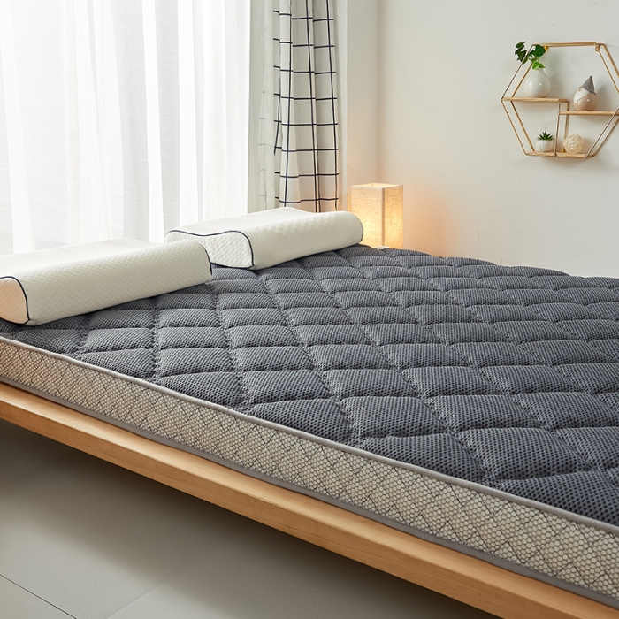 91家纺网 家纺一手货源 找家纺 优莱床垫 2024新款乳胶记忆棉床垫 灰立体