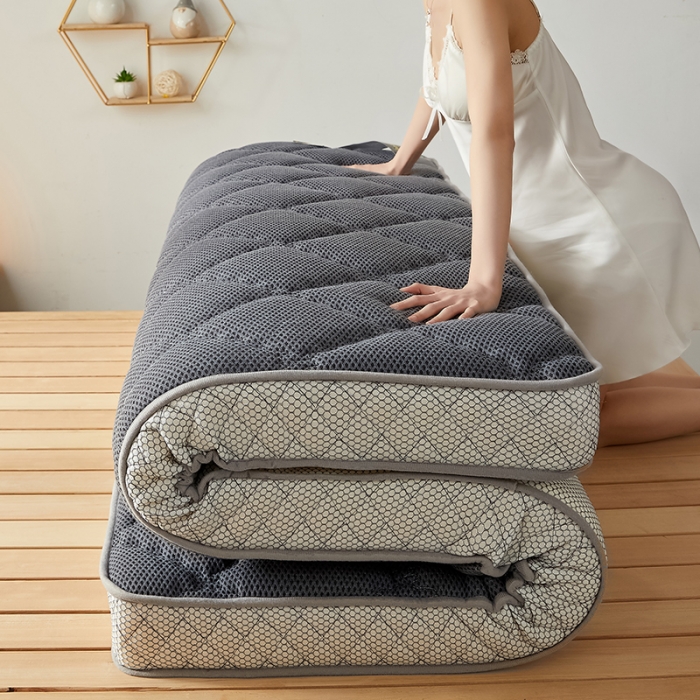 91家纺网 家纺一手货源 找家纺 优莱床垫 2024新款乳胶记忆棉床垫 灰立体