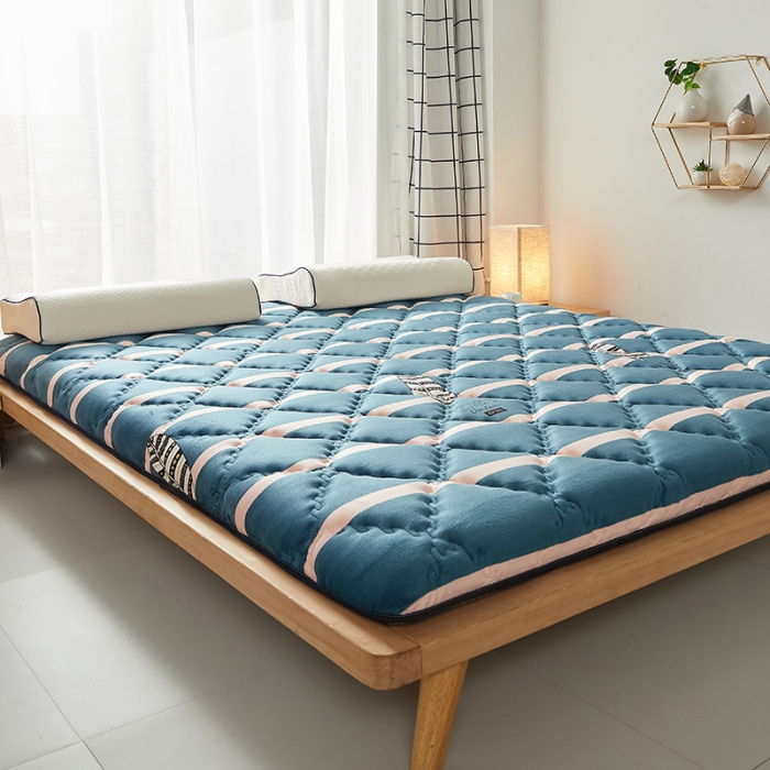 91家纺网 家纺一手货源 找家纺 优莱床垫 2024新款乳胶记忆棉床垫 水晶绒雨叶单边