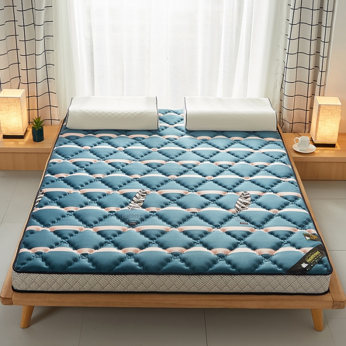 91家纺网 家纺一手货源 找家纺 优莱床垫 2024新款乳胶记忆棉床垫 水晶绒雨叶立体