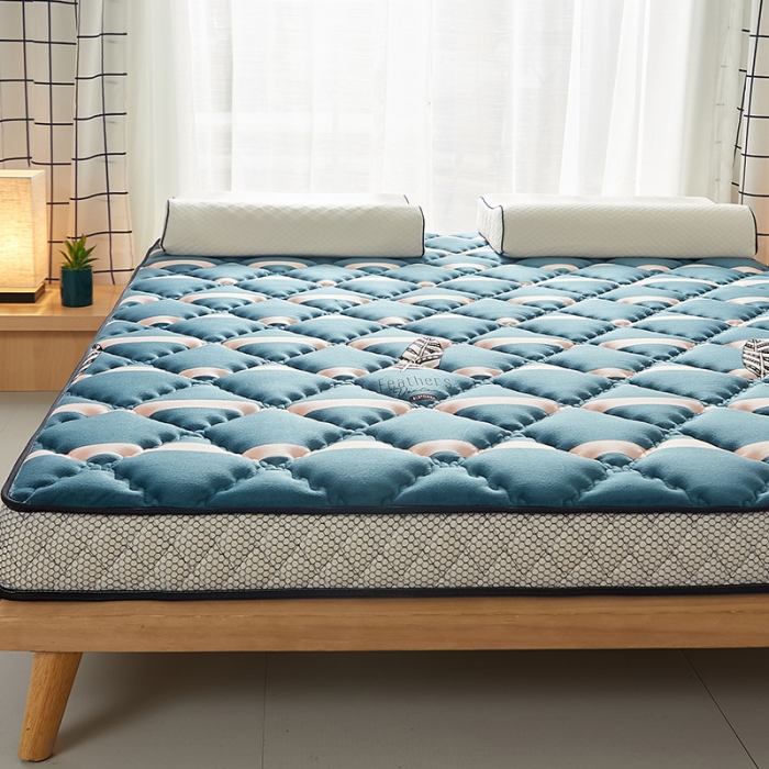 91家纺网 家纺一手货源 找家纺 优莱床垫 2024新款乳胶记忆棉床垫 水晶绒雨叶立体