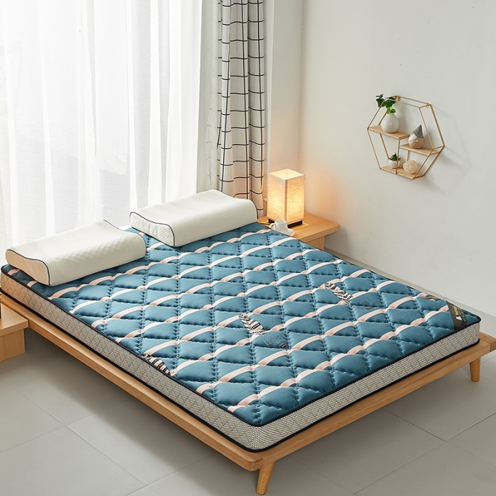 91家纺网 家纺一手货源 找家纺 优莱床垫 2024新款乳胶记忆棉床垫 水晶绒雨叶立体