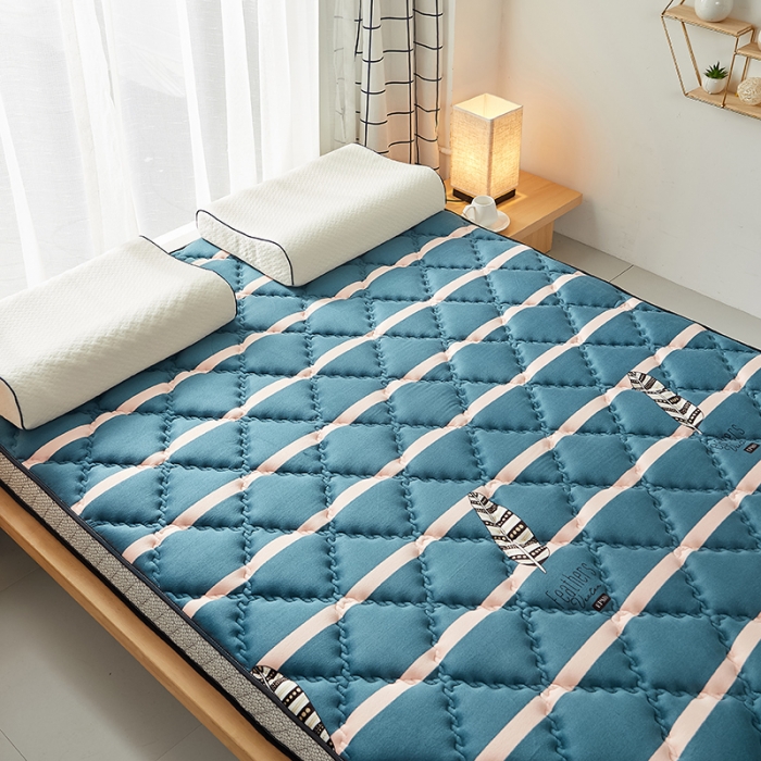 91家纺网 家纺一手货源 找家纺 优莱床垫 2024新款乳胶记忆棉床垫 水晶绒雨叶立体