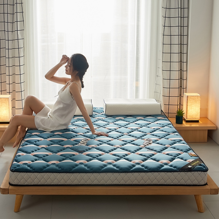 91家纺网 家纺一手货源 找家纺 优莱床垫 2024新款乳胶记忆棉床垫 水晶绒雨叶立体