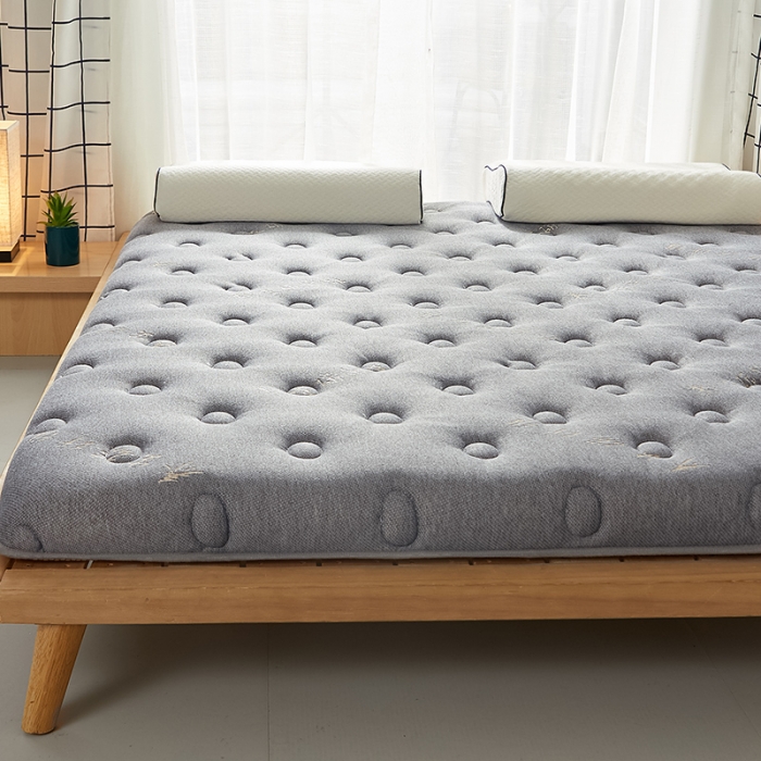 91家纺网 家纺一手货源 找家纺 优莱床垫 2024新款乳胶记忆棉床垫 碳纤维灰单边