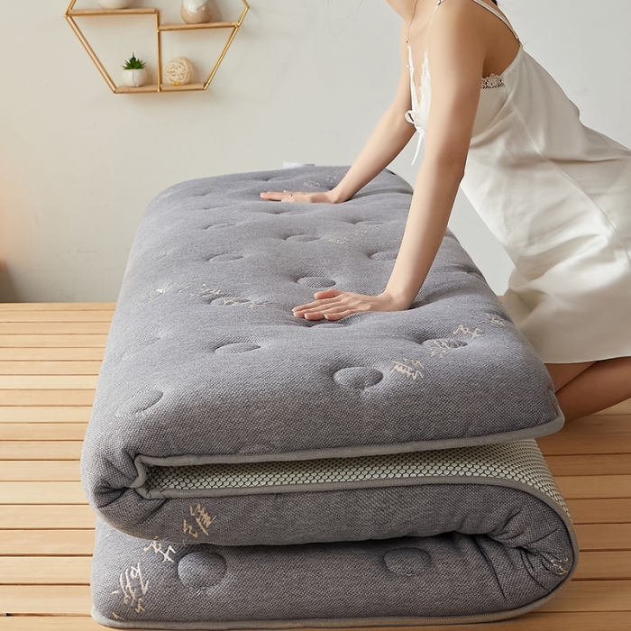 91家纺网 家纺一手货源 找家纺 优莱床垫 2024新款乳胶记忆棉床垫 碳纤维灰单边