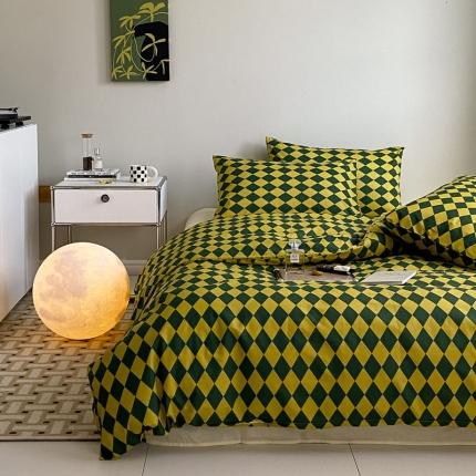 91家纺网 家纺一手货源 找家纺 （总）艾沁 2022新款全棉简约风四件套