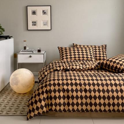 91家纺网 家纺一手货源 找家纺 （总）艾沁 2022新款全棉简约风四件套