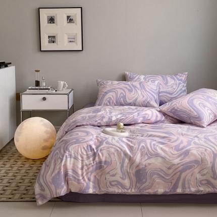 91家纺网 家纺一手货源 找家纺 （总）艾沁 2022新款全棉简约风四件套