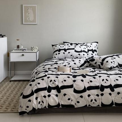 91家纺网 家纺一手货源 找家纺 （总）艾沁 2022新款全棉简约风四件套