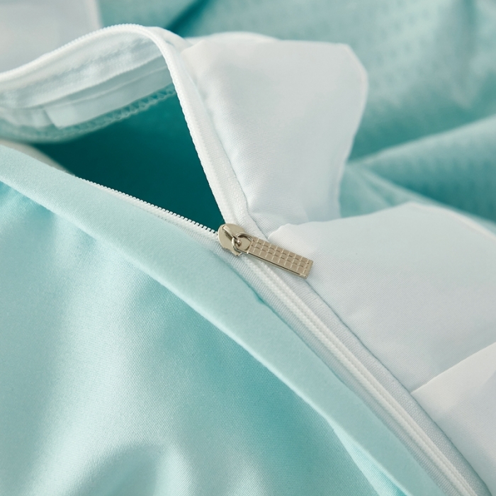 91家纺网 家纺一手货源 找家纺 啊雅家居 2025新款轻奢韩式花边华夫格四件套 梦幻绿