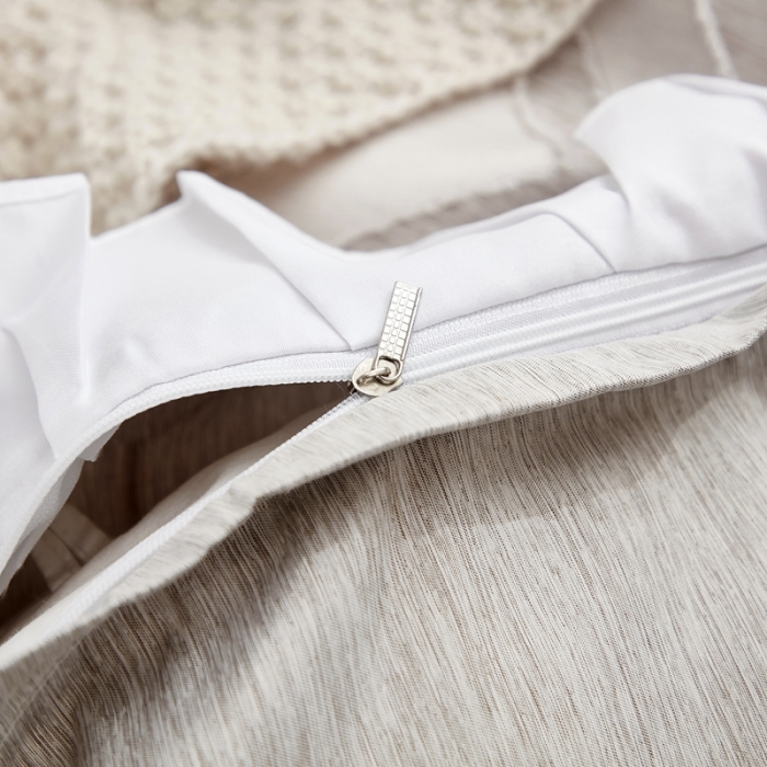 91家纺网 家纺一手货源 找家纺 啊雅家居2025新款韩版肌理纹立体剪花花边四件套 肌理咖