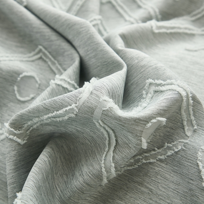 91家纺网 家纺一手货源 找家纺 啊雅家居2025新款韩版肌理纹立体剪花花边四件套 肌理深绿