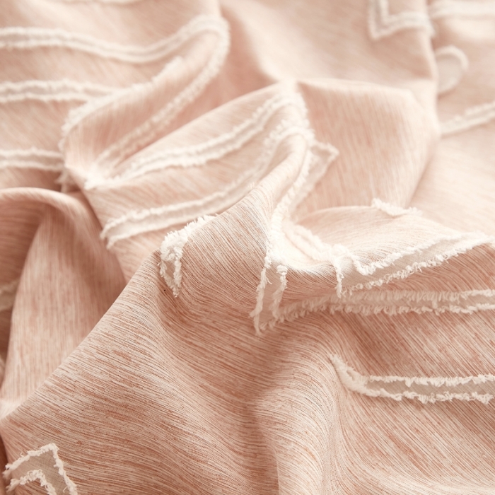 91家纺网 家纺一手货源 找家纺 啊雅家居2025新款韩版肌理纹立体剪花花边四件套 肌理玉