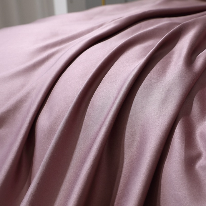 91家纺网 家纺一手货源 找家纺 晶缦 2022新款纯棉50支双股贡缎长绒棉纯色四件纯沐-帛咖色