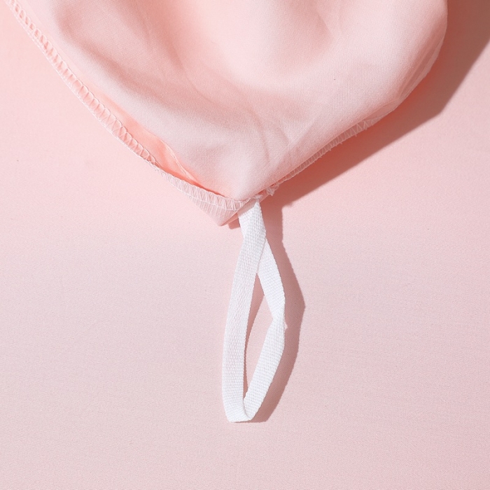 91家纺网 家纺一手货源 找家纺 2022新款纯棉50支双股贡缎长绒棉纯色四件套全棉-纯沐浅粉玉