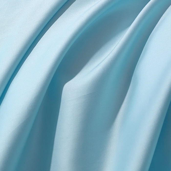 91家纺网 家纺一手货源 找家纺 2022新款纯棉50支双股贡缎长绒棉纯色四件套全棉-纯沐浅天蓝