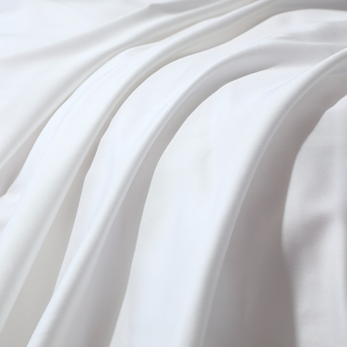 91家纺网 家纺一手货源 找家纺 2022新款纯棉50支双股贡缎长绒棉纯色四件套全棉-纯沐绅士白
