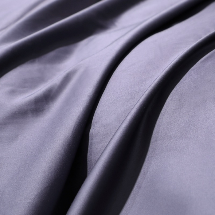 91家纺网 家纺一手货源 找家纺 2022新款纯棉50支双股贡缎长绒棉纯色四件套全棉-纯沐深度灰