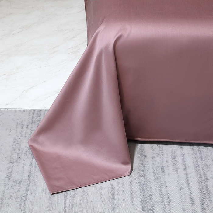 91家纺网 家纺一手货源 找家纺 晶缦 2022新款纯棉50支双股贡缎长绒棉纯色单床单-纯沐 纯沐-帛咖色