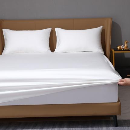 91家纺网 家纺一手货源 找家纺 (总)2024新款全棉纯棉50支双股S贡缎长绒棉纯色单品单床笠单品床罩床垫保护套