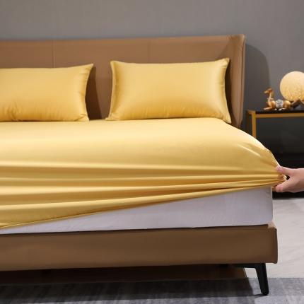 91家纺网 家纺一手货源 找家纺 (总)2024新款全棉纯棉50支双股S贡缎长绒棉纯色单品单床笠单品床罩床垫保护套