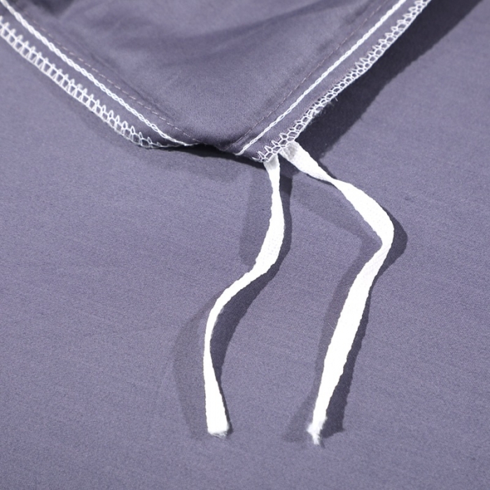 91家纺网 家纺一手货源 找家纺 2022全棉纯棉50支双股贡缎长绒棉纯色单被套单件品纯沐深度灰