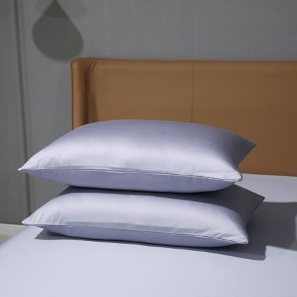 91家纺网 家纺一手货源 找家纺 晶缦2022新纯棉50支双股贡缎长绒棉纯色单枕套-纯沐-绫兰灰