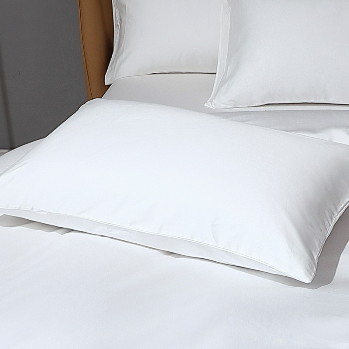 91家纺网 家纺一手货源 找家纺 晶缦2022新纯棉50支双股贡缎长绒棉纯色单枕套-纯沐-绅士白