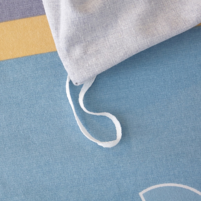 91家纺网 家纺一手货源 找家纺 金纱玉纺 2022新款全棉印花加厚磨毛四件套 乐天派-灰