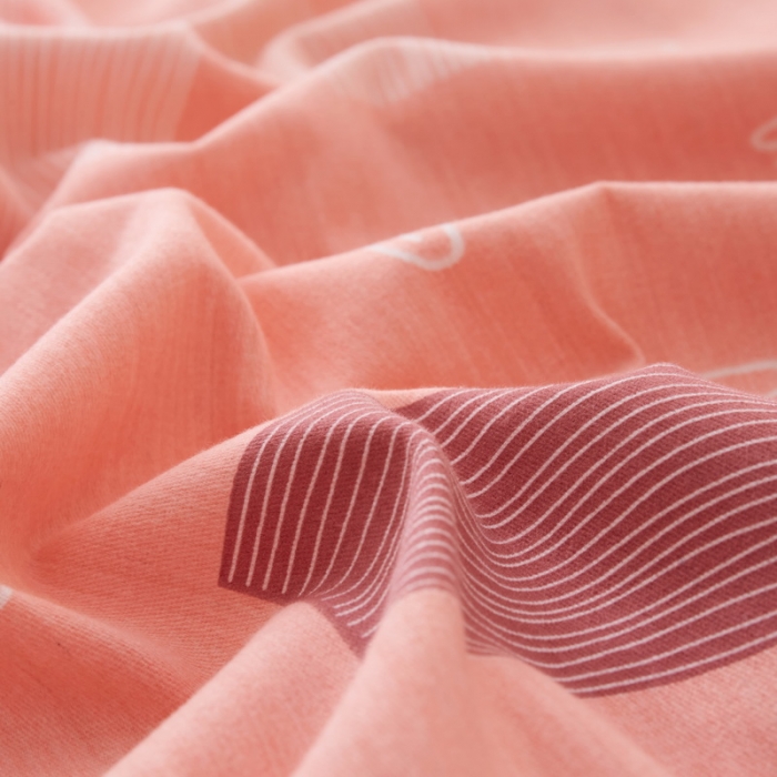 91家纺网 家纺一手货源 找家纺 金纱玉纺 2022新款印花加厚磨毛四件套 炫彩字母-粉