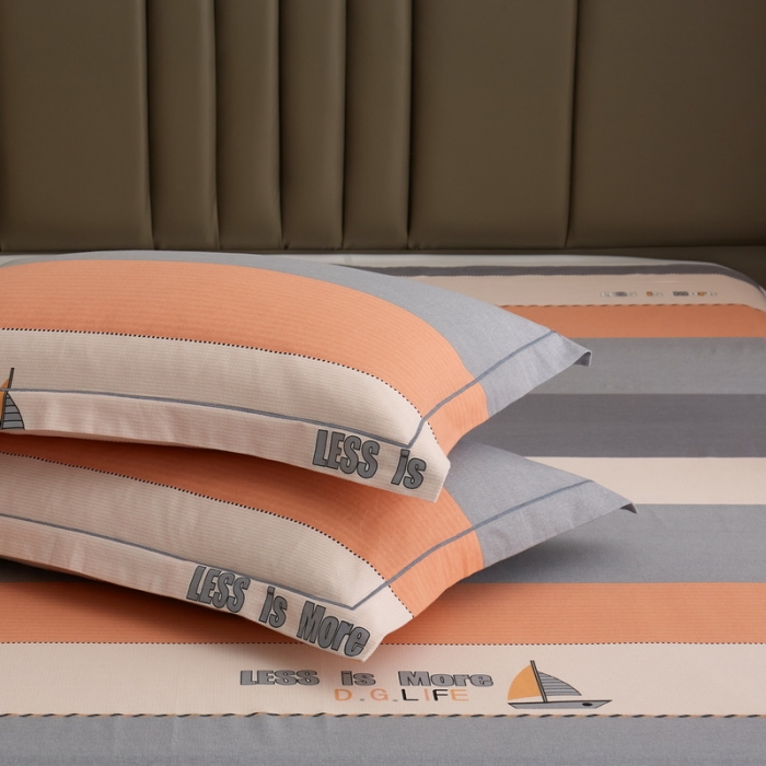 91家纺网 家纺一手货源 找家纺 金纱玉纺 2022新款印花加厚磨毛四件套 扬帆起航-灰