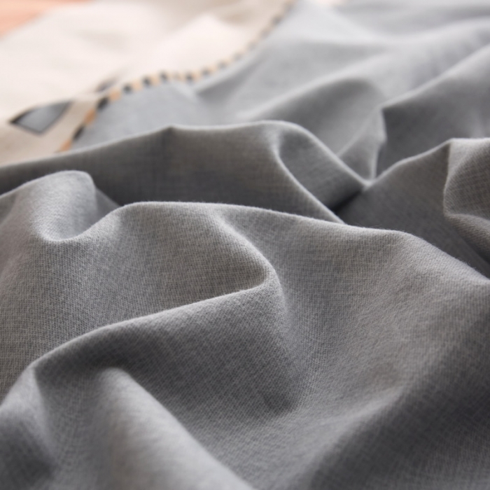 91家纺网 家纺一手货源 找家纺 金纱玉纺 2022新款印花加厚磨毛四件套 扬帆起航-灰