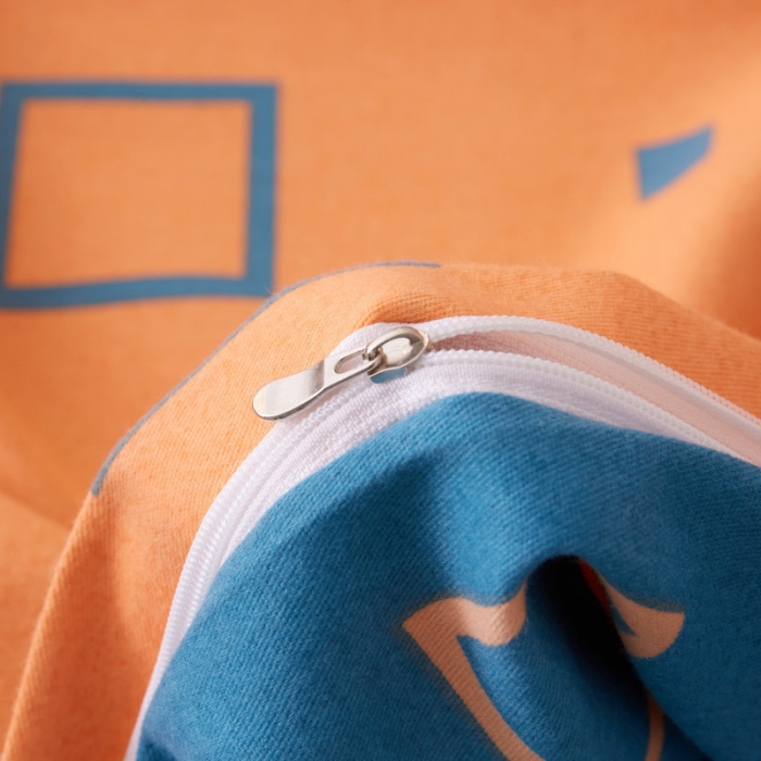 91家纺网 家纺一手货源 找家纺 金纱玉纺 2022新款全棉印花加厚磨毛四件套 仰望星辰-桔