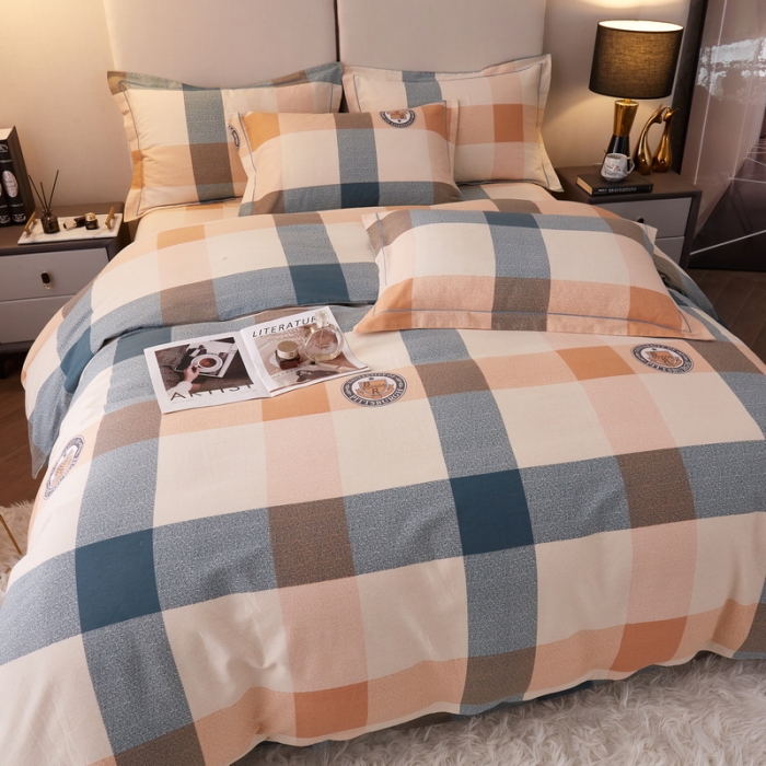 91家纺网 家纺一手货源 找家纺 金纱玉纺 2022新款印花加厚磨毛四件套 芝华士-绿