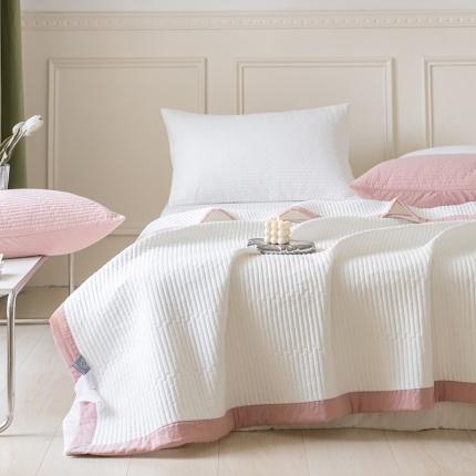 91家纺网 家纺一手货源 找家纺 久典家居 2022新款A类双面色织全棉水洗棉床盖 白