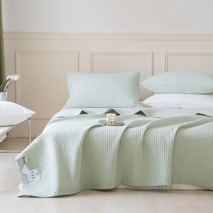 91家纺网 家纺一手货源 找家纺 久典家居 2022新款A类双面色织全棉水洗棉床盖 绿