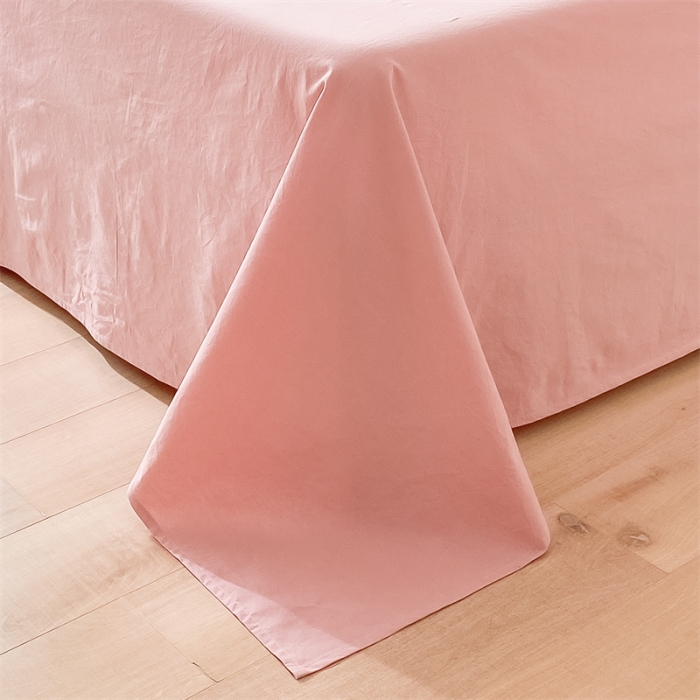 91家纺网 家纺一手货源 找家纺 蓝巢 2022新款全棉色织水洗棉四件套 瑞贝卡-粉