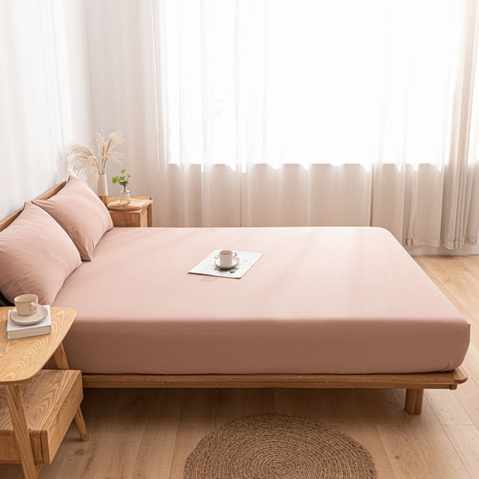 91家纺网 家纺一手货源 找家纺 （总）蓝巢 2022新款全棉色织水洗棉单床笠