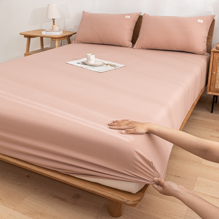 91家纺网 家纺一手货源 找家纺 （总）蓝巢 2022新款全棉色织水洗棉单床笠