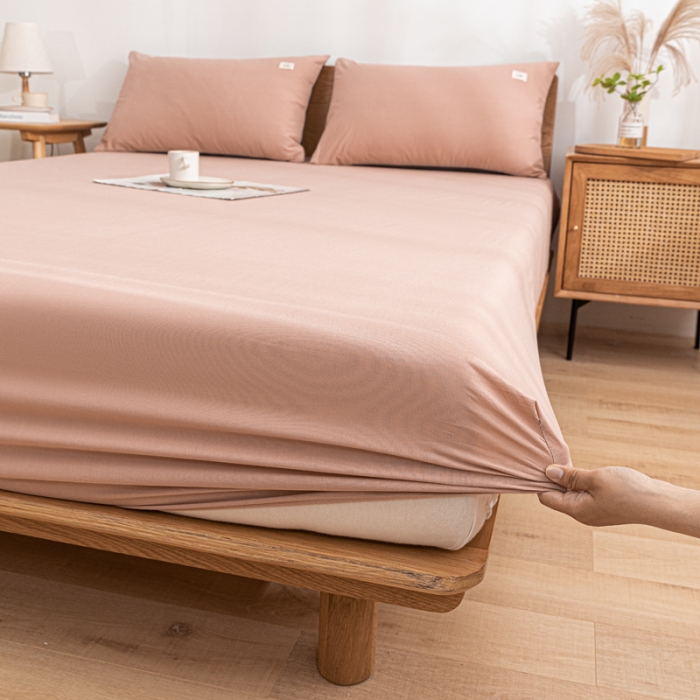 91家纺网 家纺一手货源 找家纺 （总）蓝巢 2022新款全棉色织水洗棉单床笠