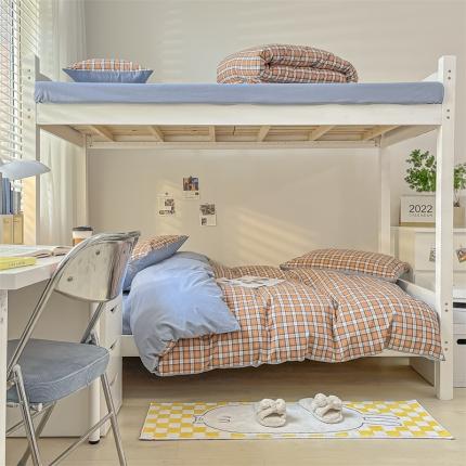 91家纺网 家纺一手货源 找家纺 （总）蓝巢 2022新款全棉水洗棉学生季套件