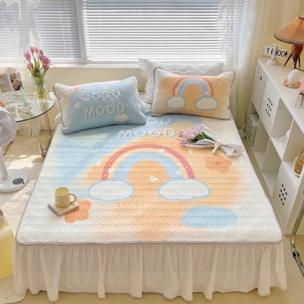 91家纺网 家纺一手货源 找家纺 总1 顾里家纺 新款韩系ins印花凉感软席凉席-场景一