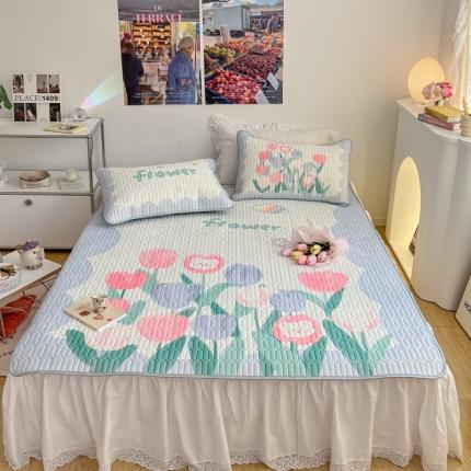 91家纺网 家纺一手货源 找家纺 总2 顾里家纺 新款韩系ins印花凉感软席凉席-场景一