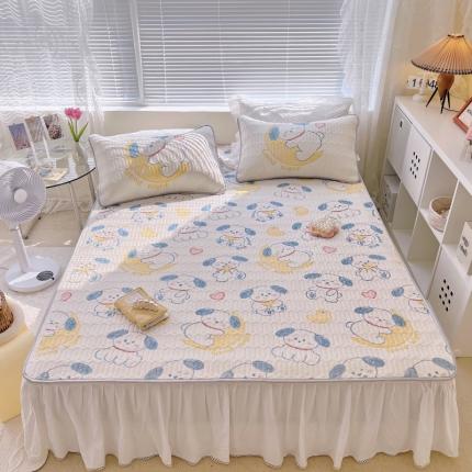 顾里家纺 2022新款韩系ins印花凉感软席凉席-场景一 晚安小狗