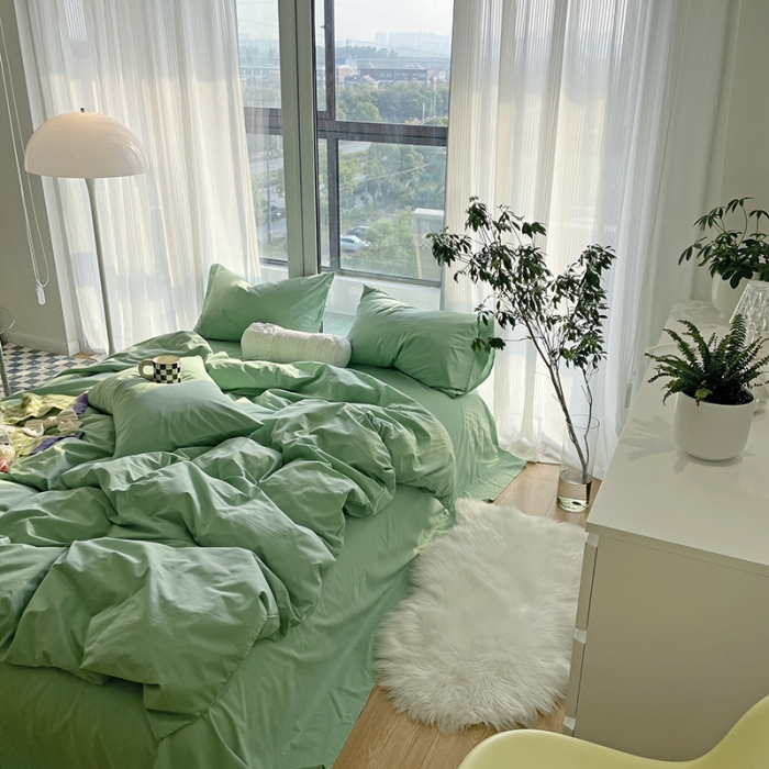 91家纺网 家纺一手货源 找家纺 (总)  千朵 2022新款全棉水洗棉四件套